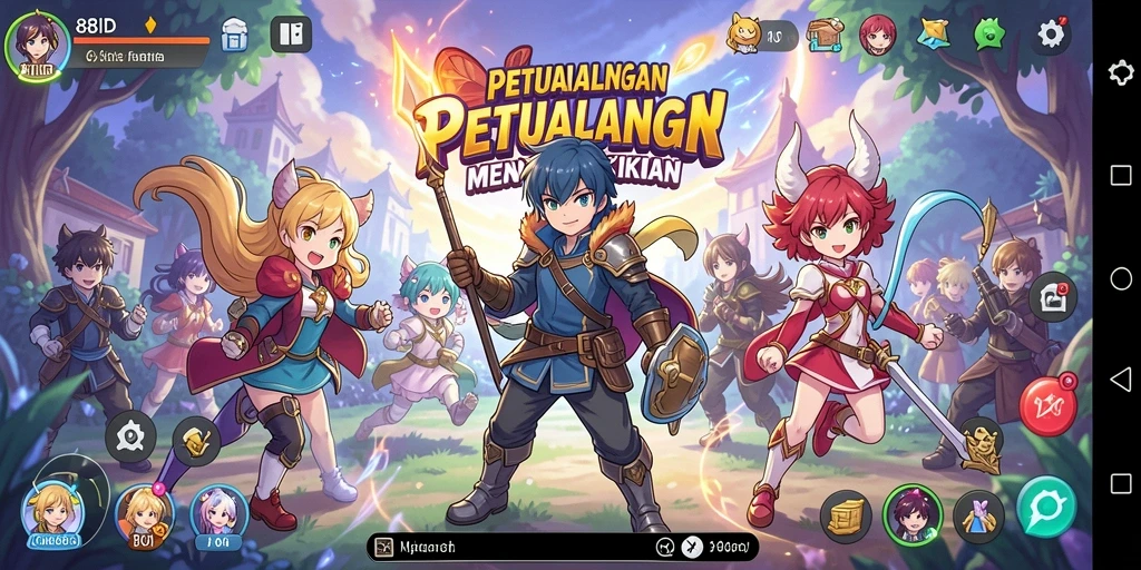 Tampilan gameplay menarik dari 88ID dengan karakter anime.