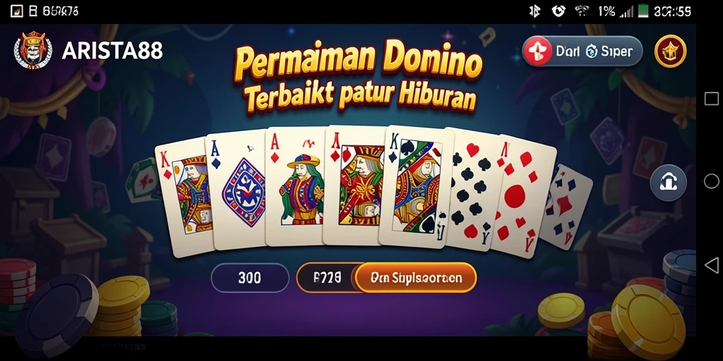 Tampilan gameplay domino yang seru dan menarik dari ARISTA88.
