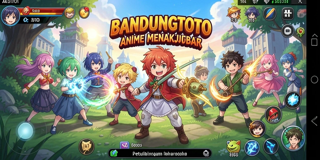 Tampilan gameplay seru dari BANDUNGTOTO dengan karakter Anime menawan.