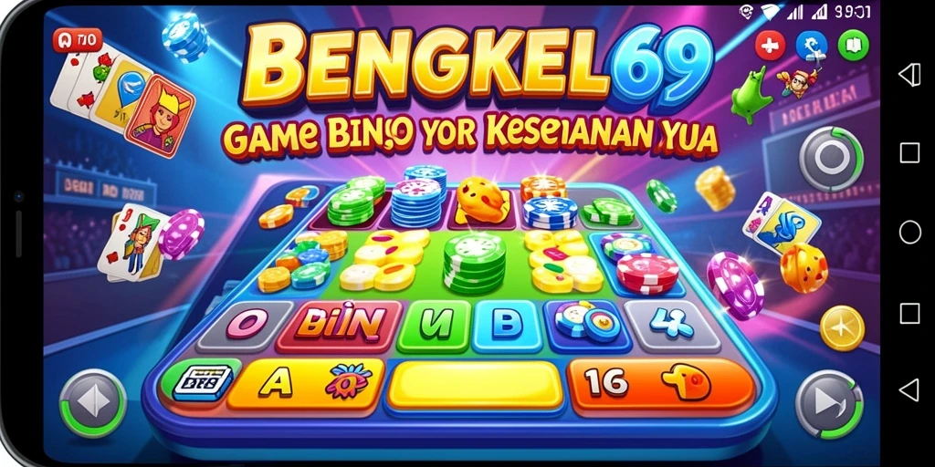 Screenshot gameplay BENGKEL69 menampilkan suasana permainan bingo yang seru.