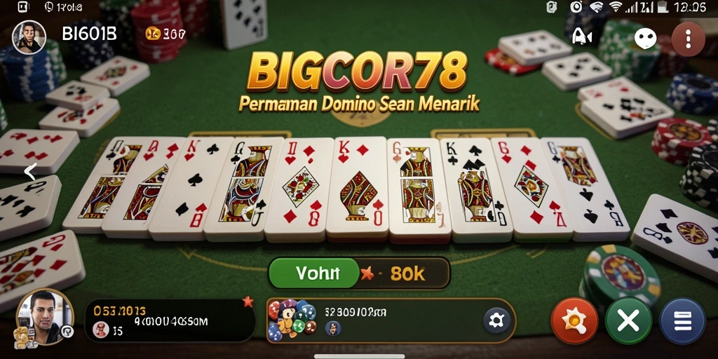 Tampilkan gameplay seru dari BIGCOR78 dalam permainan Domino.