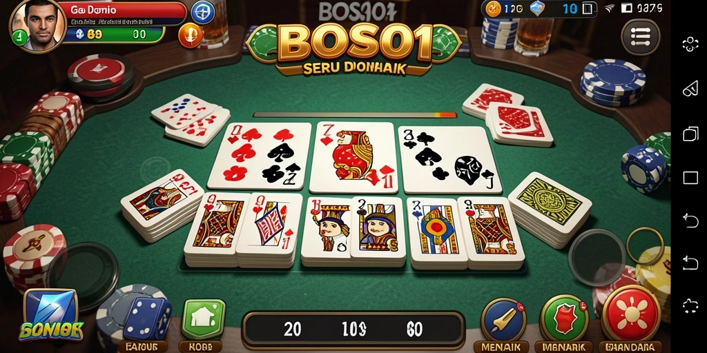 Tampilan permainan Domino yang seru di BOS01.