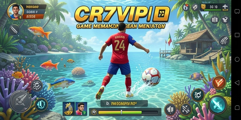 Tampilan gameplay CR7VIP dengan aksi memancing yang seru.