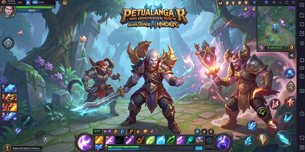 Tangkapan layar gameplay D73 menampilkan aksi seru dalam pertempuran MMORPG.