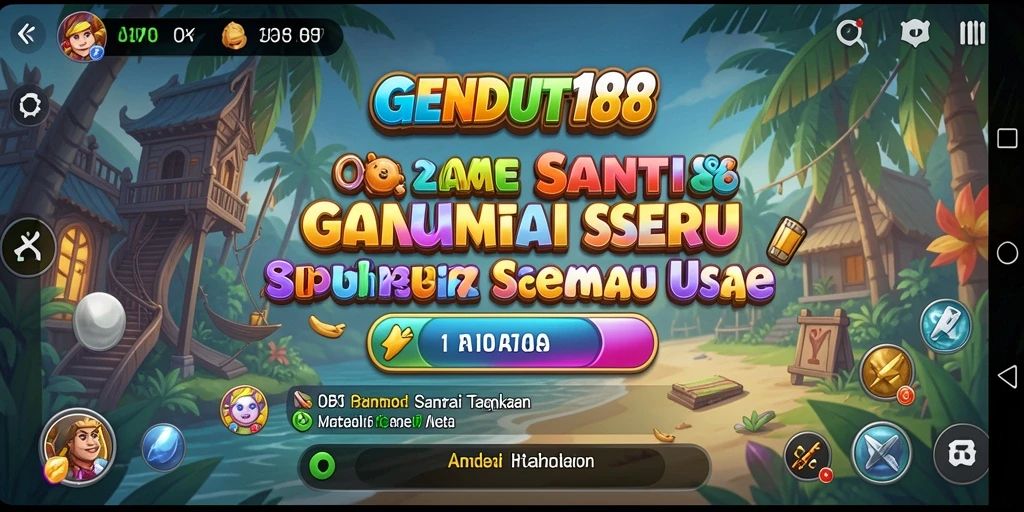 Tampilan gameplay GENDUT188 yang menarik dan penuh warna.