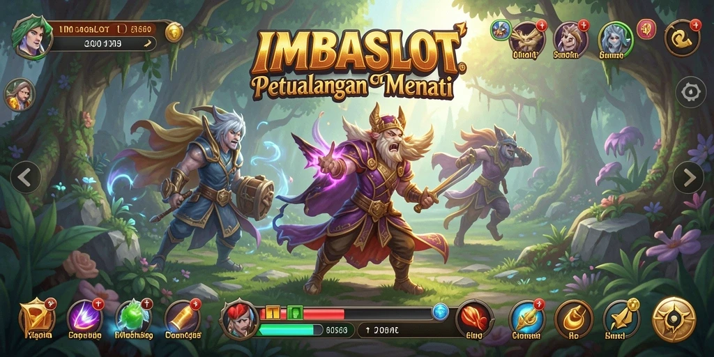 Tampilan menakjubkan dari gameplay RPG IMBASLOT dengan karakter dan aksi yang epik.
