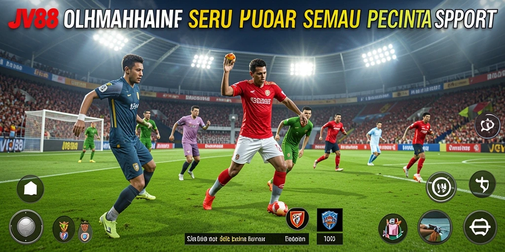 Tangkapan layar utama JV88 menampilkan aksi seru dalam pertandingan olahraga.