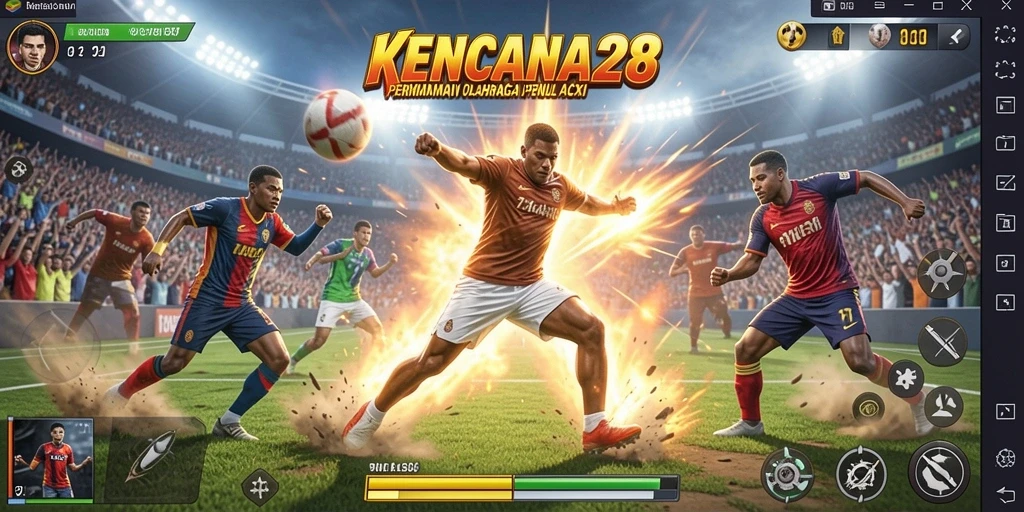 Tampilan gameplay mendebarkan dalam KENCANA28 dengan aksi olahraga yang realistis.