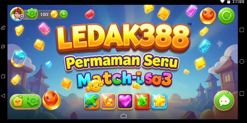 Tampilan menarik dari gameplay LEDAK388 dengan elemen Match-3.