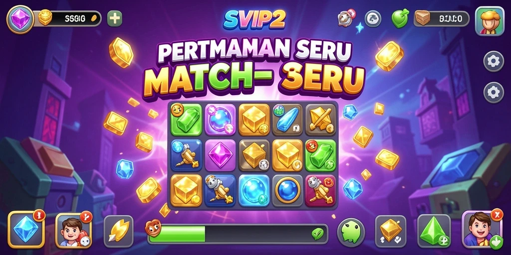Tampilan gameplay menarik dari SVIP2 dengan elemen Match-3.