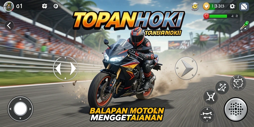 Gameplay seru balapan motor di TOPANHOKI dengan grafis menawan.