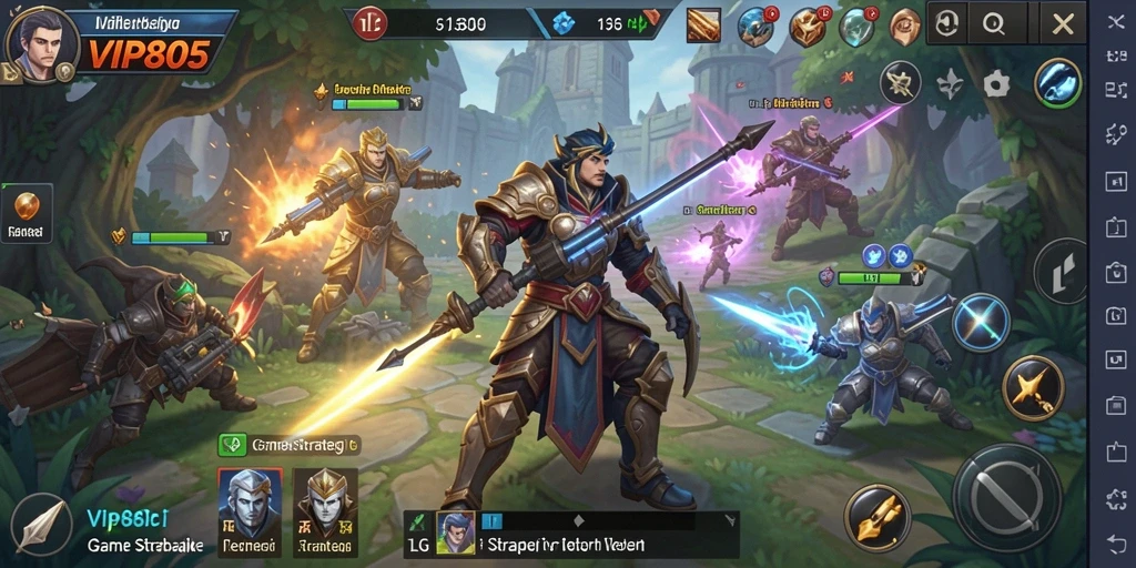 Tampilan gameplay mendebarkan dalam game SLG VIP805.