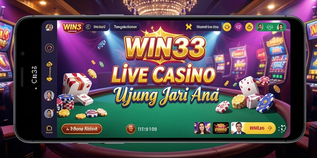 Tampilan gameplay Live Casino di WIN33 dengan dealer profesional.