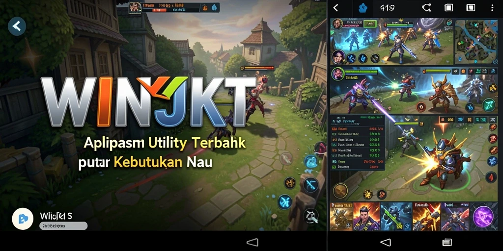 Screenshot WINJKT menampilkan antarmuka aplikasi Utility yang bersih dan fungsional.