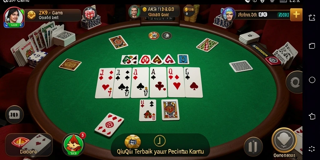 Tangkapan layar gameplay QiuQiu yang seru dan mengasyikkan.